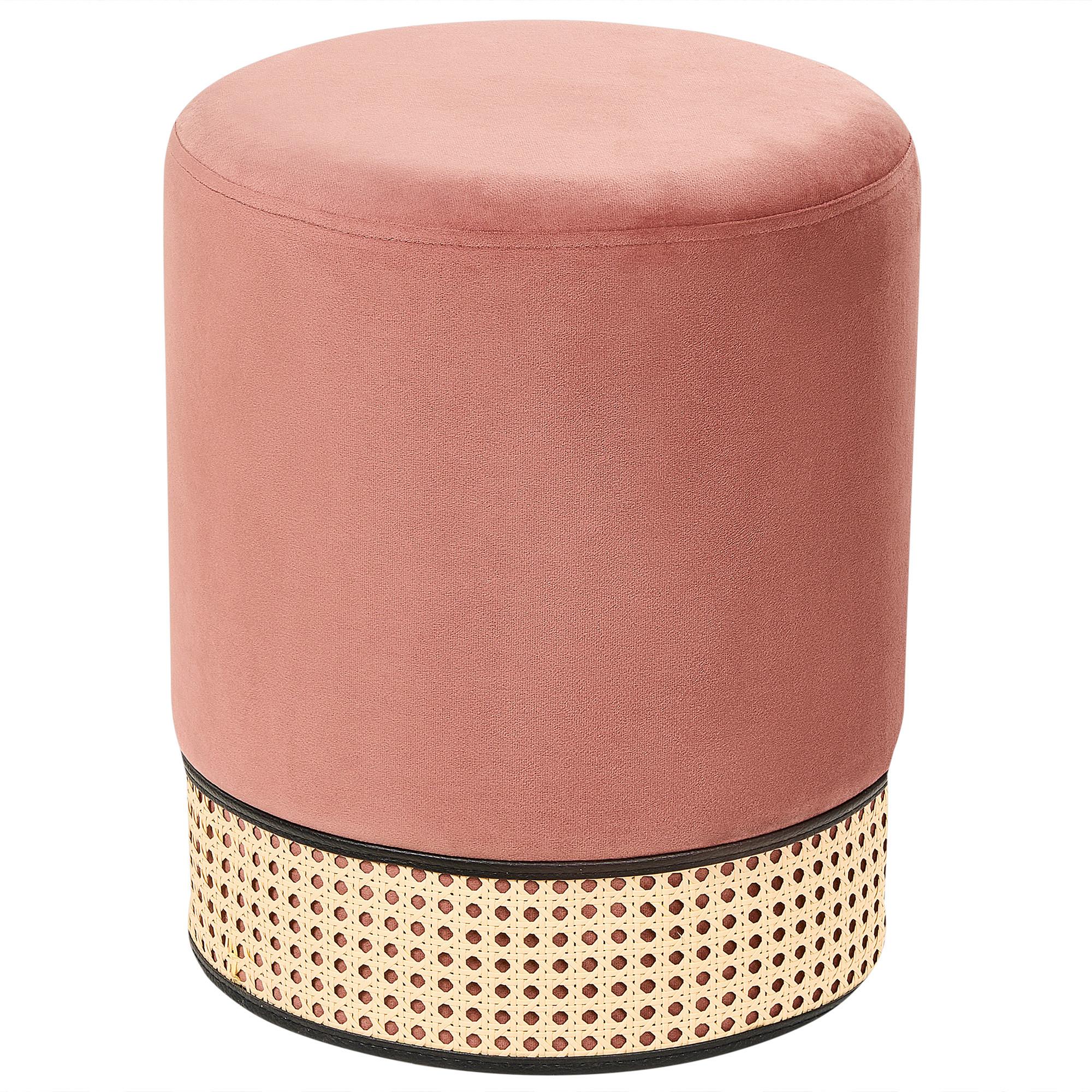 POUF Yankton 35/35/42 cm - Pink, Textil (35/42/35cm) - Beliani