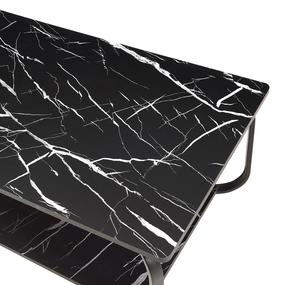 COUCHTISCH Kolta 120/60/43 cm - Schwarz, Holzwerkstoff/Metall (60/120/43cm) - [en.casa]