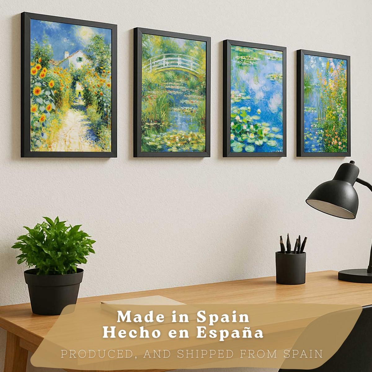 POSTER 4er Bilder-Set Wandbilder Matisse Stil modern Wohnzimmer Deko, Schlafzimmer, Küche, Badezimmer Rahmenlos A3 - Klar, Papier (29.7/1/42cm) - Nacnic
