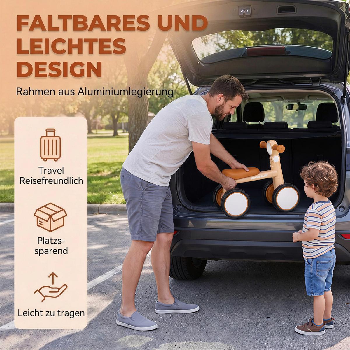 KINDERLAUFRAD Aluminiumlegierung EVA Rosa - Rosa, Metall (57/28.5/40cm) - AIYAPLAY