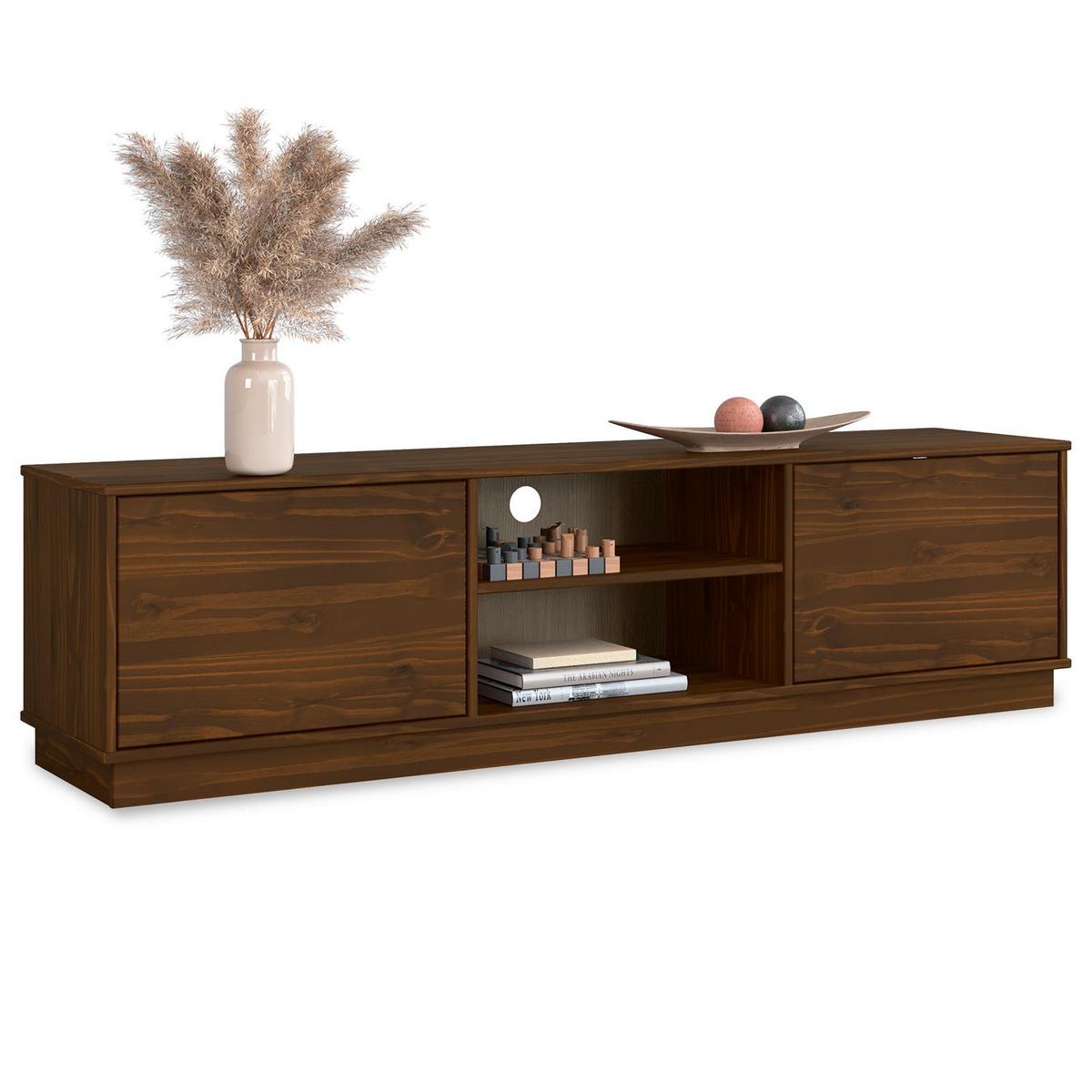 LOWBOARD MAITE nussbaum - Nussbaumfarben, Holz (170/45/38cm) - IDIMEX