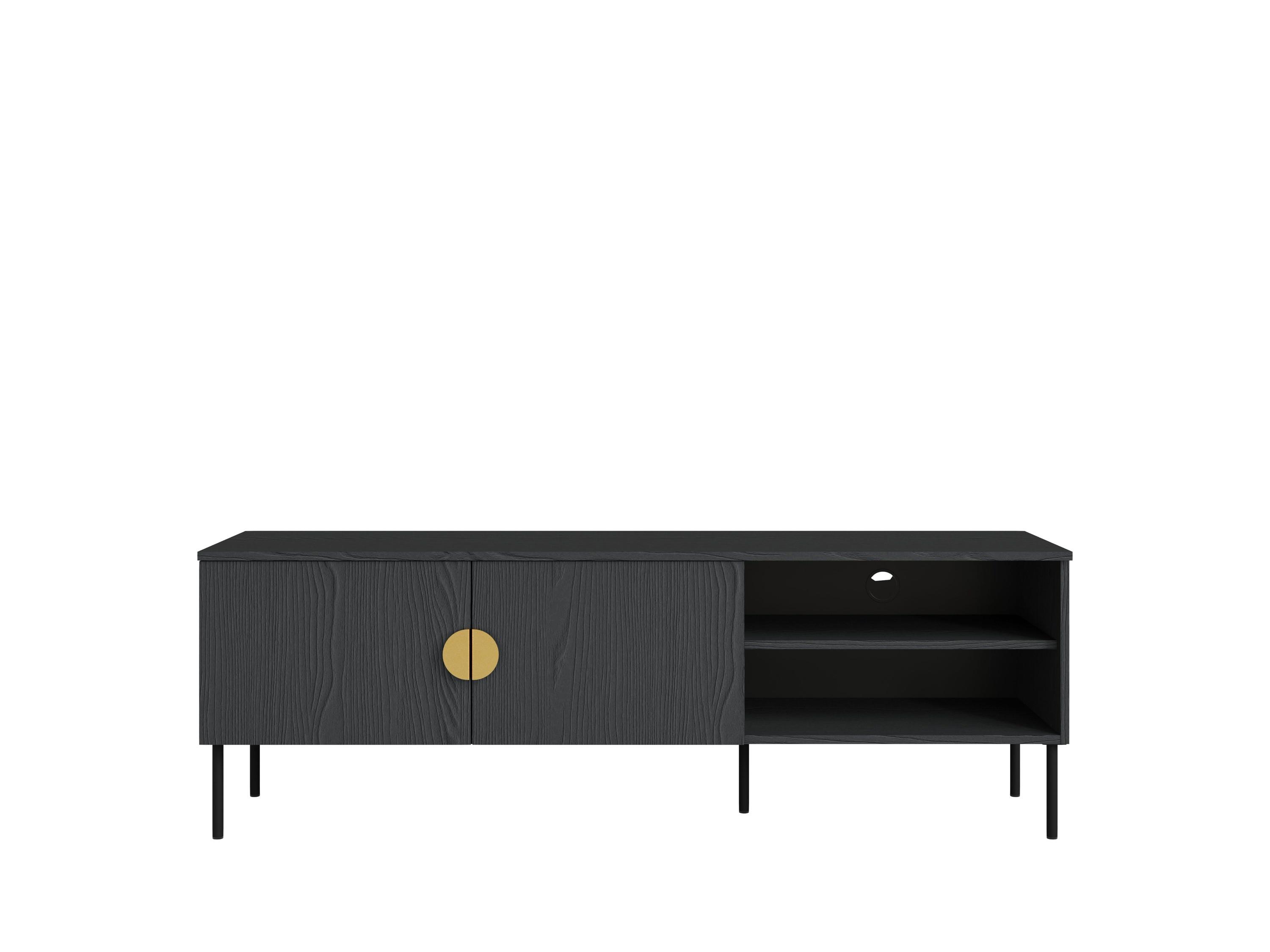 TV-SCHRÄNK Graphitschwarz 160/54/40 - Graphitfarben, Holzwerkstoff (160/54/40cm) - RAUMHIRSCH FURNITURE