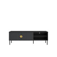 TV-SCHRÄNK Graphitschwarz 160/54/40 - Graphitfarben, Holzwerkstoff (160/54/40cm) - RAUMHIRSCH FURNITURE