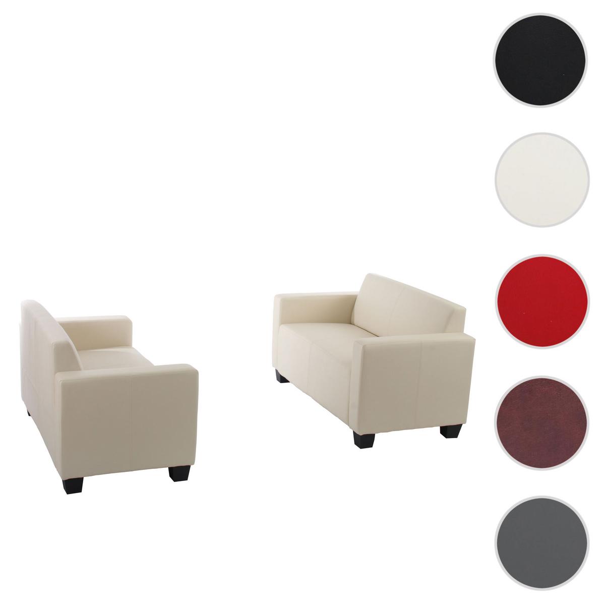 SOFA-GARNITUR Cremeweiß - Creme/Weiß, Textil (136/76/72cm) - MCW