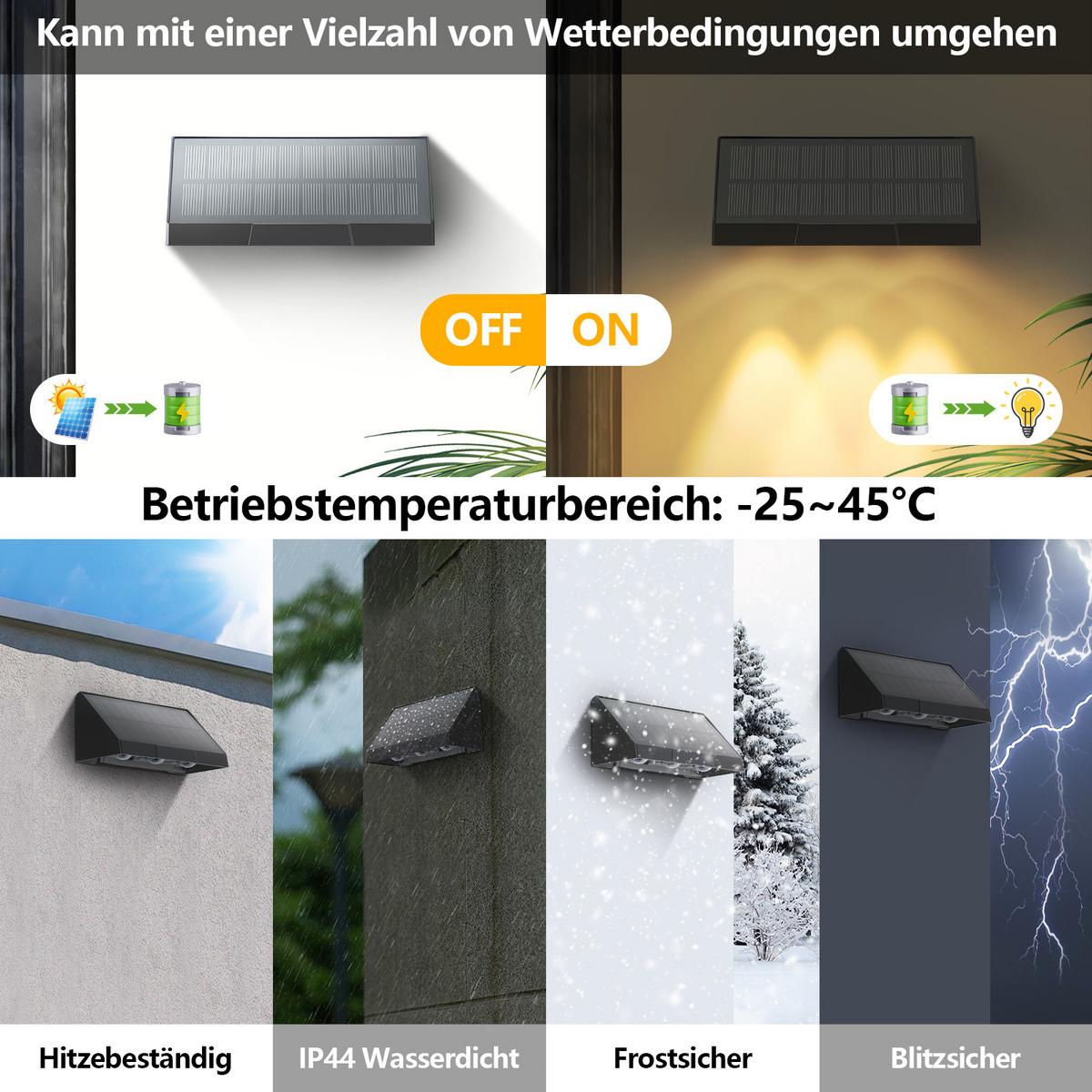 WANDLEUCHTE XYPH 5.7/5/14 cm （4er-set） - Schwarz, Metall (5/7/14cm) - ZMH