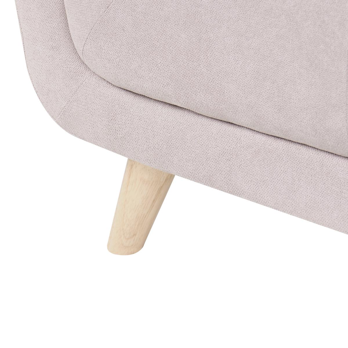 OTTOMANE Stoff Taupe Habo - Hellbraun, Textil (134/42/60cm) - Beliani