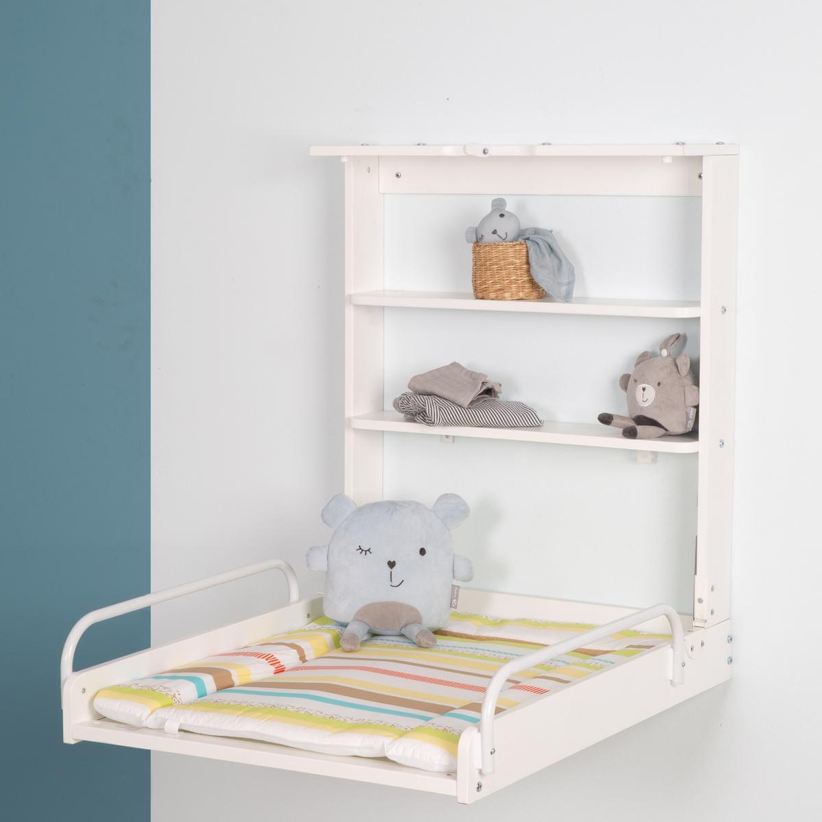 WANDWICKELREGAL Dschungelbaby - Weiß, Holzwerkstoff (66.5/78/76.5cm) - Roba