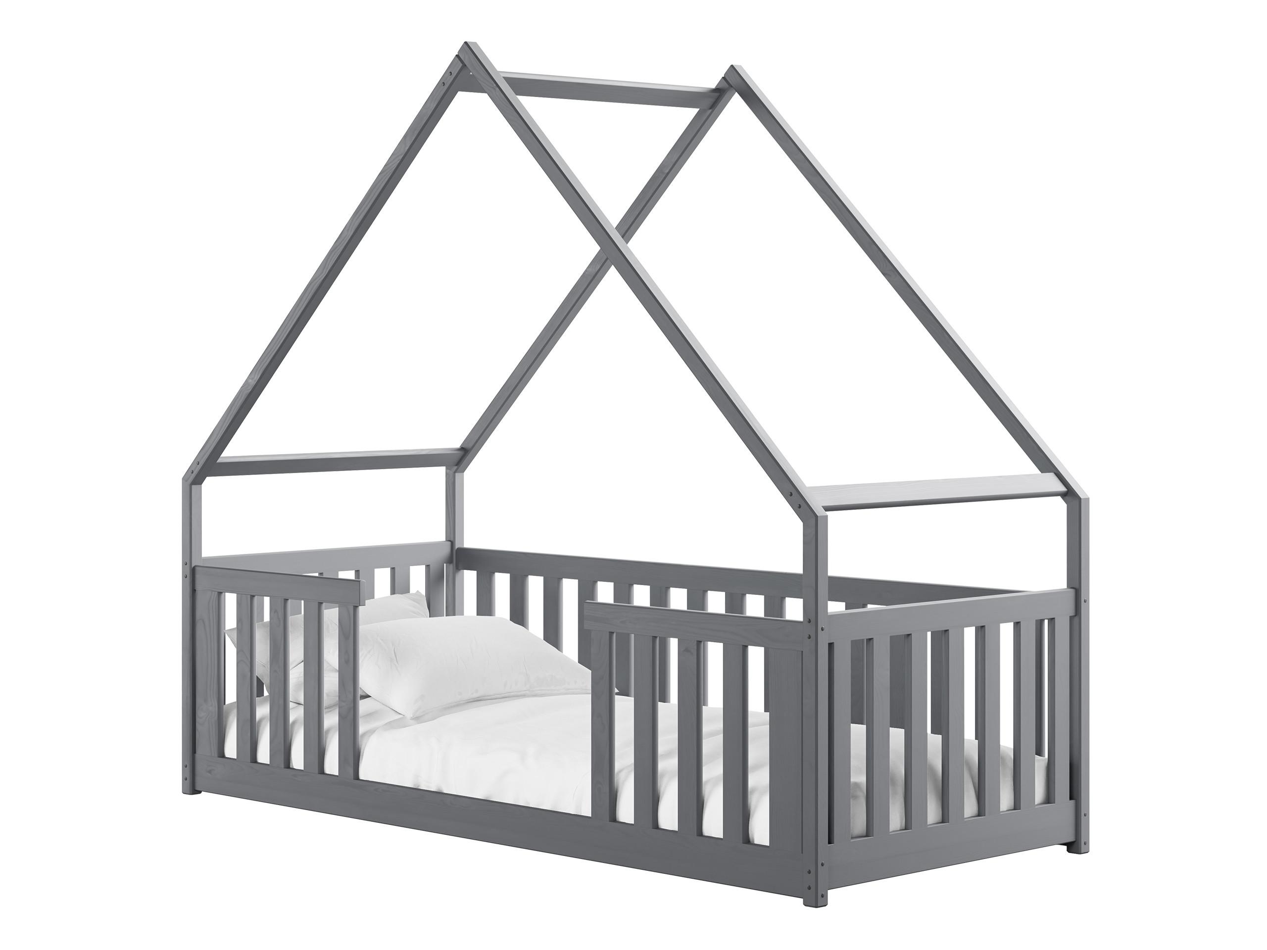 HAUSBETT Bee - Grau, Holz (90/200cm) - MIRJAN24