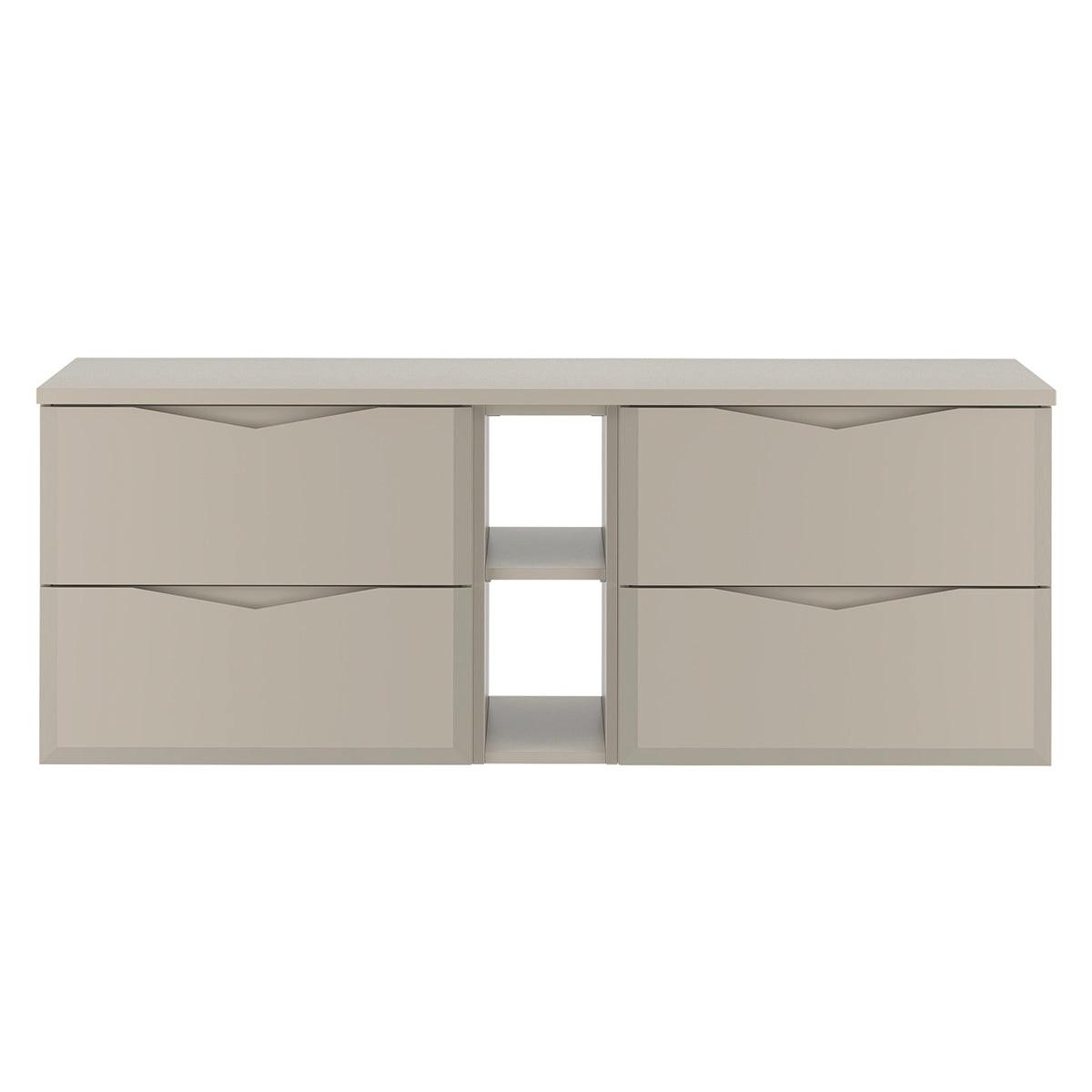 WASCHTISCHUNTERSCHRANK 140.6cm Ellie Kaschmir - Beige, Holzwerkstoff (140.6/52.2/46.5cm) - Petits-meubles