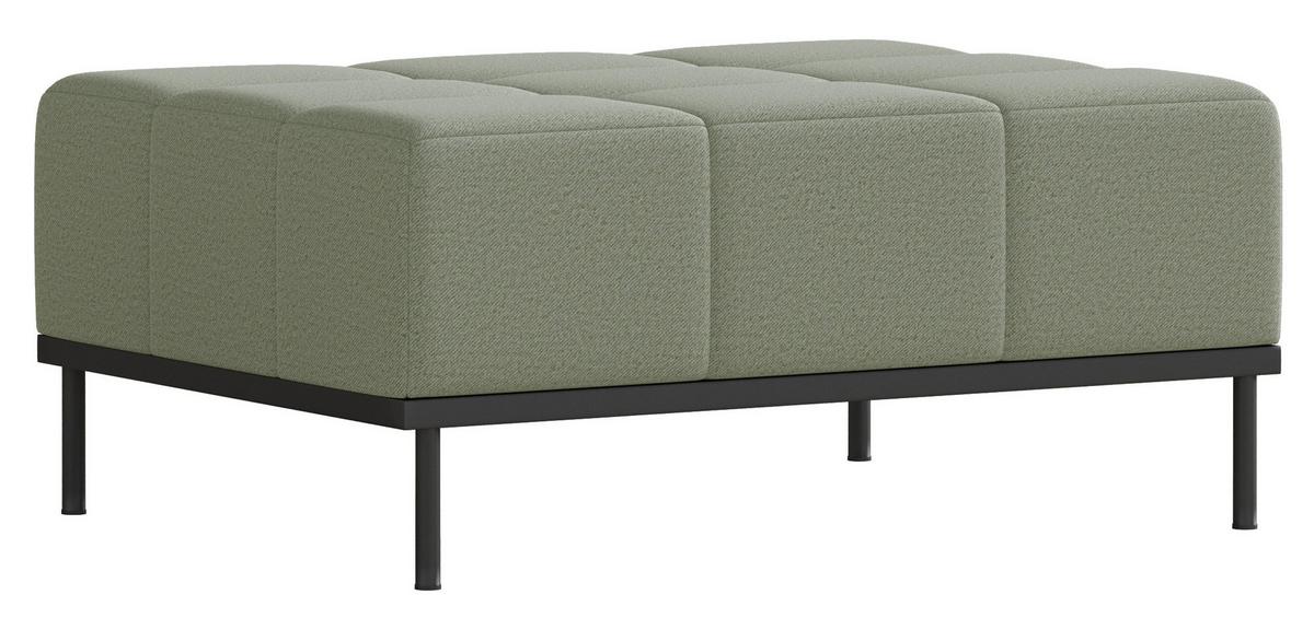 SCHLAFSOFA Skilia mit Schlaffunktion, 3-Sitzer 224 cm - Schwarz/Hellgrün, Textil/Metall (224/85/102cm) - Selsey
