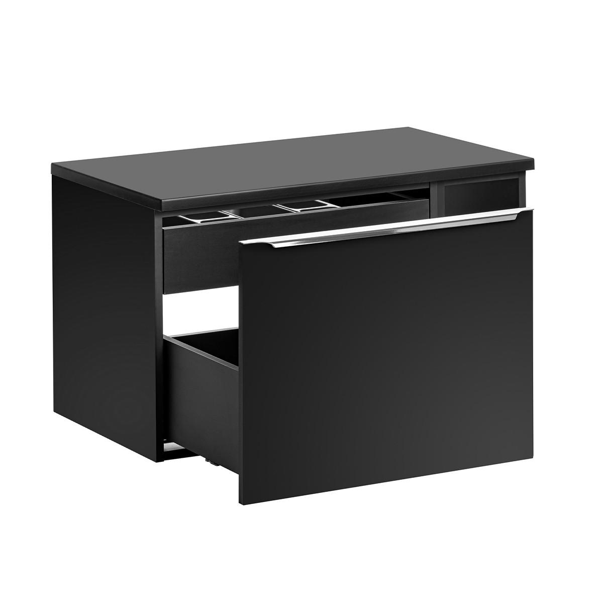 WASCHTISCHUNTERSCHRANK 80cm Éros Schwarz - Schwarz, Holzwerkstoff (80/48/46cm) - Petits-meubles