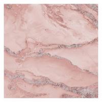 FOTOTAPETE Farbexperimente Marmor Rose und Glitzer 192/192 cm - Rosa, Papier (192/192cm) - Bilderwelten