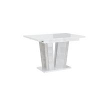 ESSTISCH SAMAR Ausziehbar 120 - 160 / 80 x 76 cm - Weiß Hochglanz/Weiß, Holz (120/80/76cm) - MASSENO