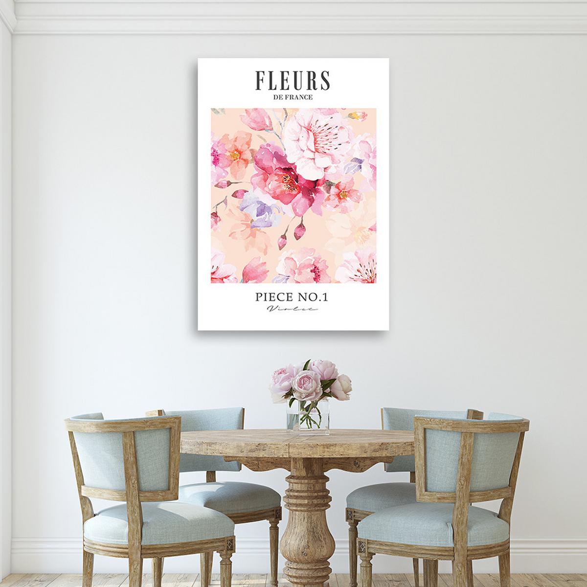 WANDBILD blumen in frankreich - Pink, Textil (40/60cm) - Feeby