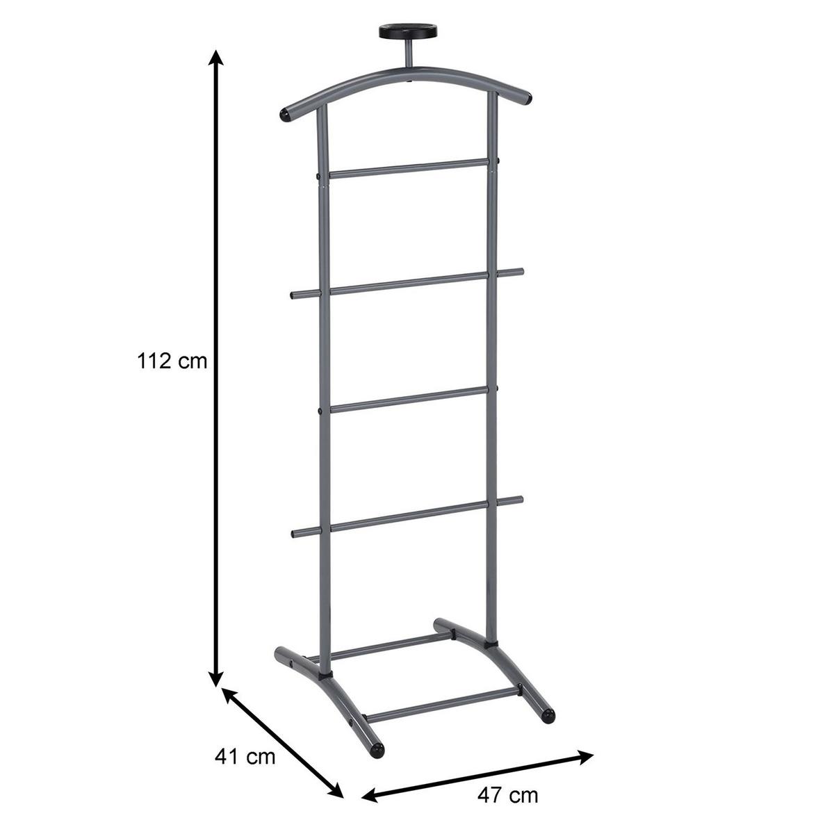 HERRENDIENER ATRIX grau - Grau, Metall (47/112/41cm) - IDIMEX