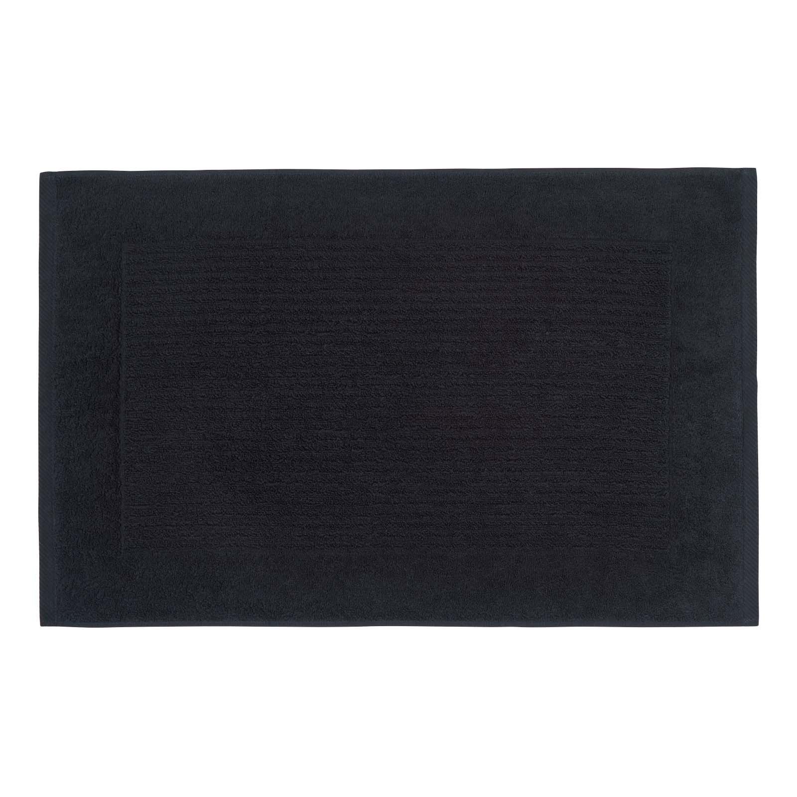 BADEMATTE Imperial 50/80 cm, Baumwolle - Schwarz, Textil (50/80cm) - Homescapes
