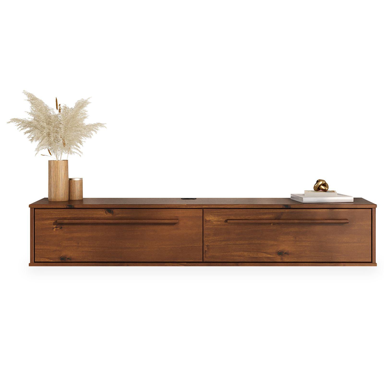 LOWBOARD TECCA - Kastanienfarben, Holz (145/26/33cm) - IDIMEX