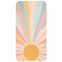 WC-VORLEGER Illustration - Sonne - Pastellfarben Toilettenvorleger 60x120 cm - Pastellblau, Textil (60/1cm) - OnlyWow