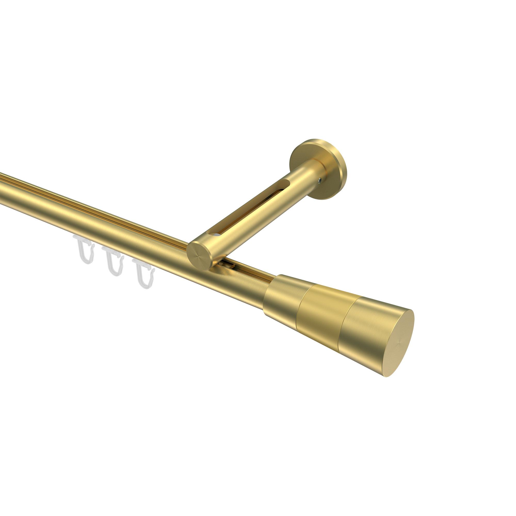 GARDINENSTANGE INNENLAUF Siteno Tanara 120 cm, 1-läufig, 20 mm Ø Messing-Optik - Messingfarben/Goldfarben, Metall (120cm) - INTERDECO