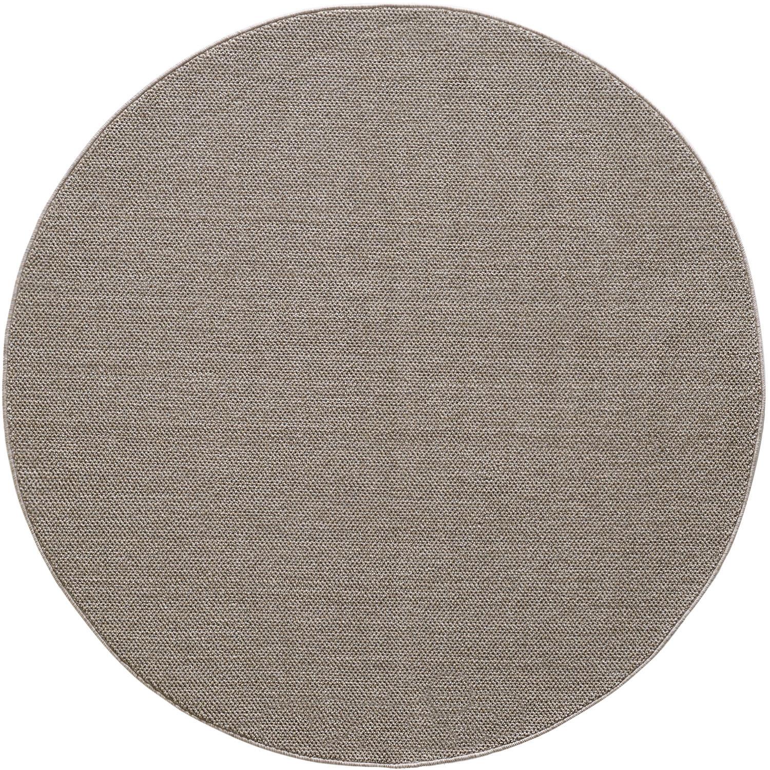 TEPPICH Flachgewebe CIMA in Braun, einfarbig, Ø 160 cm - Braun, Textil (160/160cm) - KADIMA DESIGN