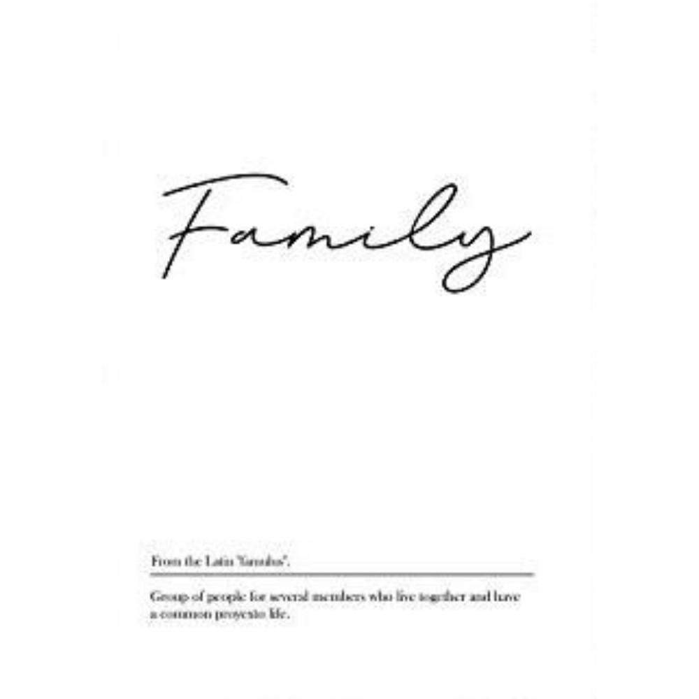 POSTER Wörterbuch Englisch Familie A3 Rahmenlos - Klar, Papier (29.7/5/42cm) - Nacnic