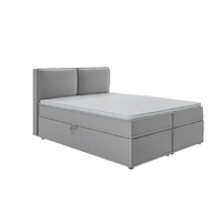 BOXBETT Eclipse 160/200 cm Grau Luxusmicrofaser - Schwarz/Grau, Holz/Kunststoff (160/200cm) - S-Style Möbel