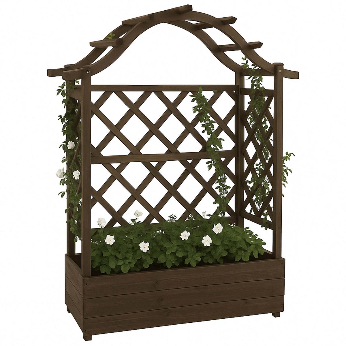 HOCHBEET Braun - Braun, Holz (110/138/44cm) - MCW