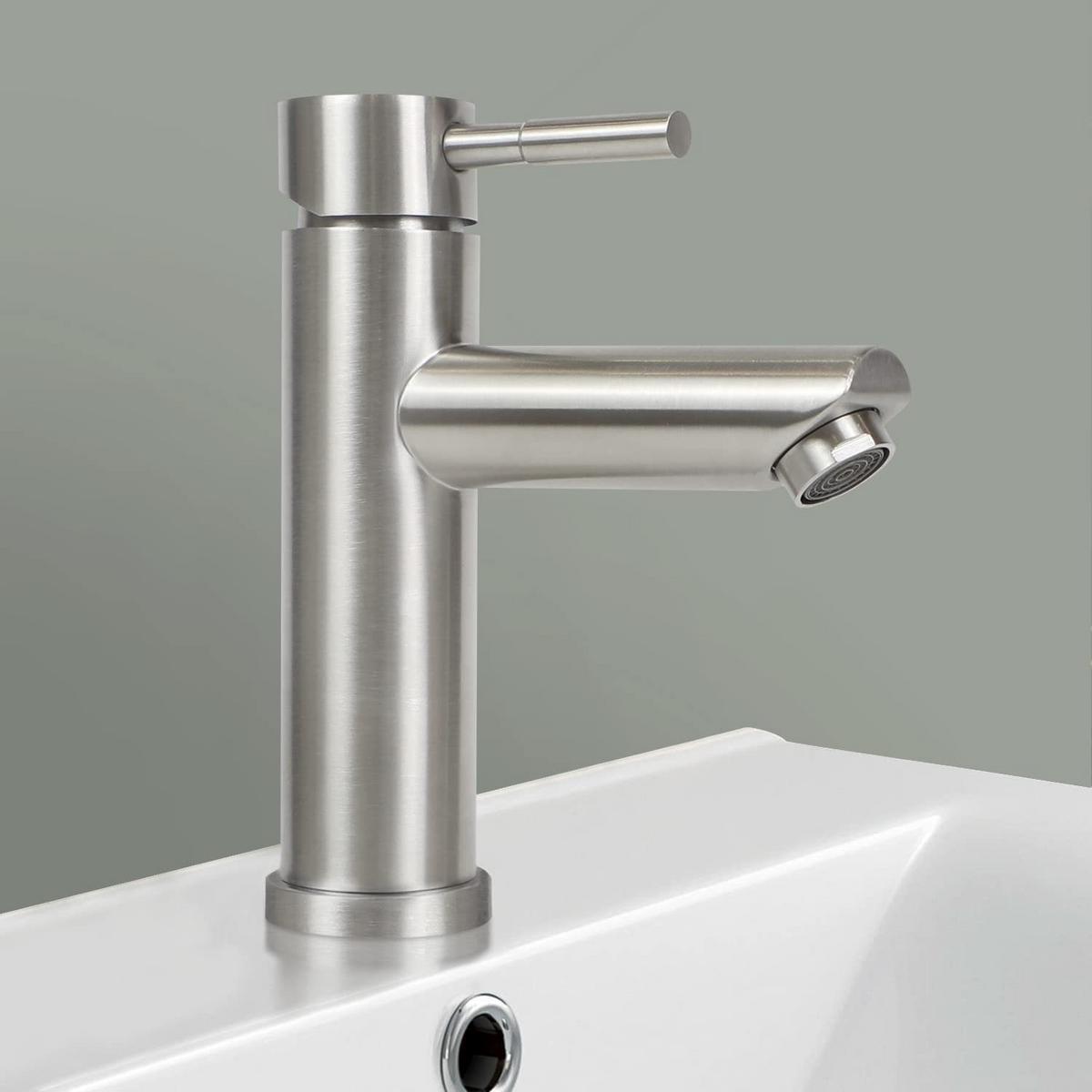 WASCHTISCHARMATUR KARYL 10/5/18 cm - Silberfarben, Metall (5/18/10cm) - Nettlife