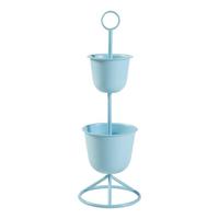 PFLANZENSTÄNDER Alphen - Hellblau, Metall (26/76.5cm) - [en.casa]