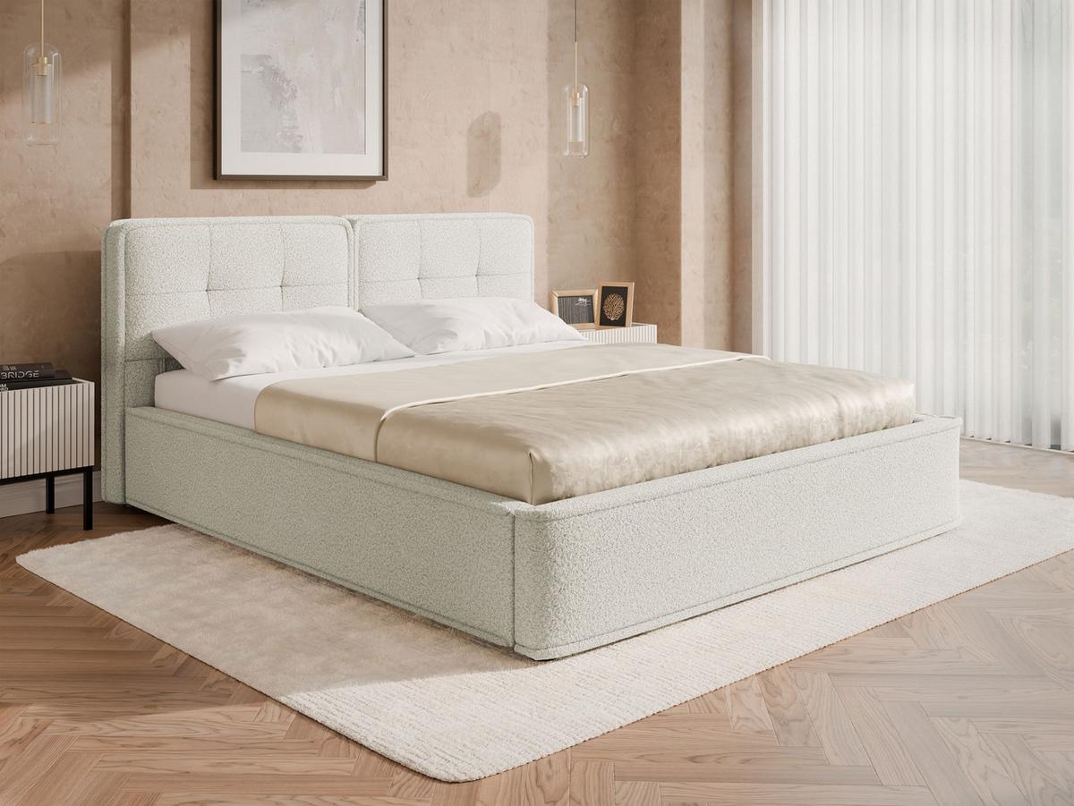 POLSTERBETT Zotik 160 8802 - Beige/Schwarz, Holzwerkstoff/Textil (160/200cm) - MIRJAN24