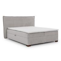 BOXBETT Lovetti II, Cord, H3 - Dunkelbraun/Hellgrau, Holz/Kunststoff (200/200cm) - S-Style Möbel
