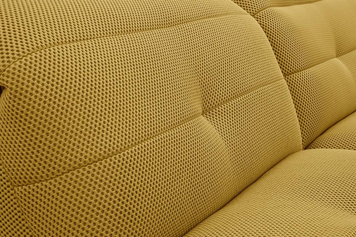ECKSOFA TRENTO 4-Sitzer, gelb - Gelb/Schwarz, Holzwerkstoff/Kunststoff (165/262cm) - Wozimo