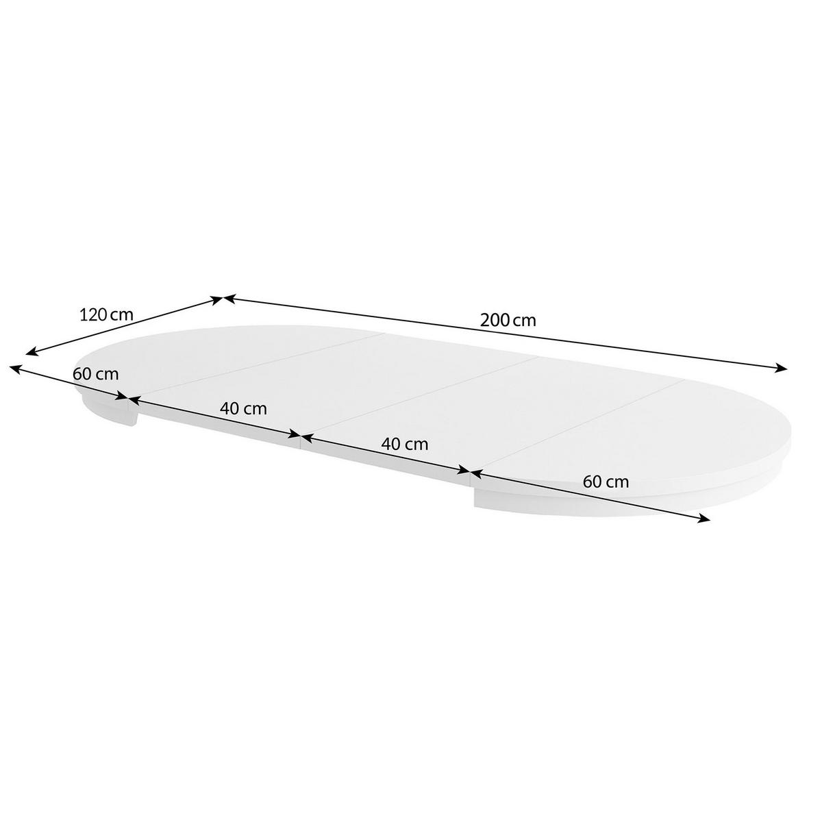 ESSTISCH Prestige runder Design-Tisch, ausziehbar Ø 120–200 cm, Eiche artisan+Kaschmir-Beine - Kaschmir/Eichefarben, Metall (120/120/77cm) - Beautysofa