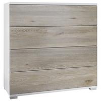 KOMMODE Pavos Eiche Nordic - Silbereichenfarben, Holzwerkstoff (76/76/35cm) - Vladon