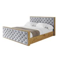 POLSTERBETT mit Bettkasten, Fußteil und Lattenrost, Boxbett mit Matratze H3/H4 - ENZO3-Z 180x200 Hellgrau - Hellgrau, Holzwerkstoff/Textil (180/200cm) - ALTDECOR