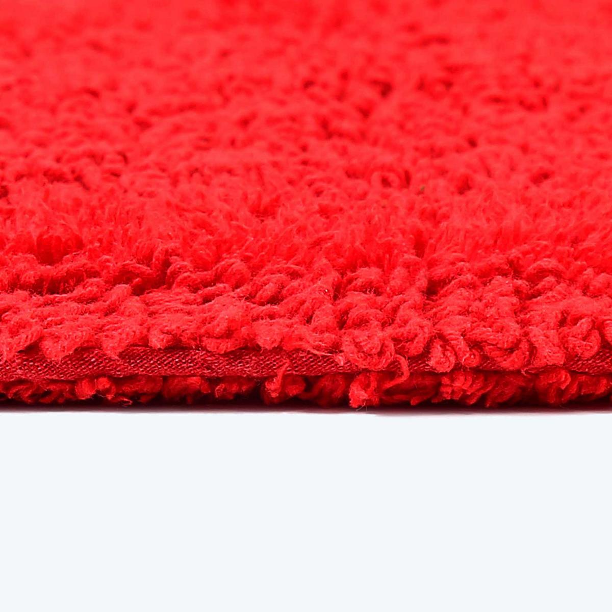 DUSCHVORLEGER 50/50 cm, 100% Baumwolle, wendbar - Rot, Textil (50/50cm) - Homescapes