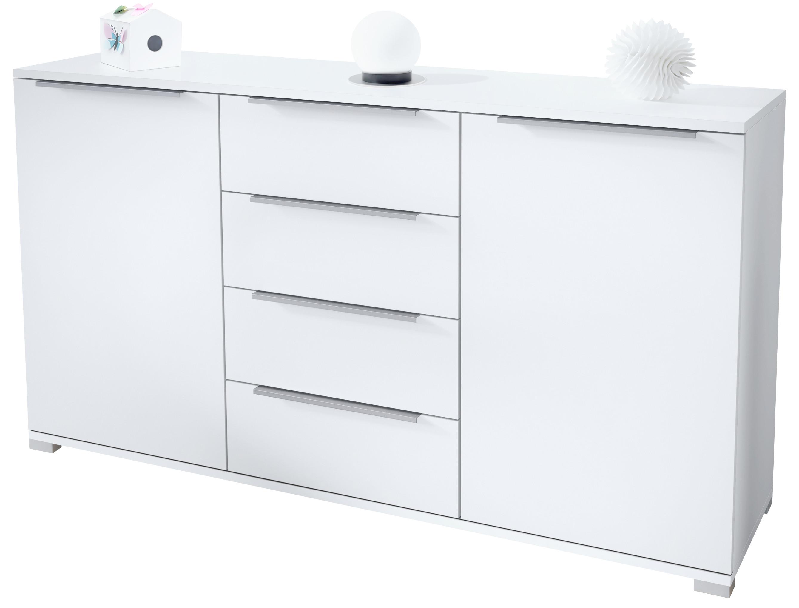 SIDEBOARD Linio Weiß matt - Weiß, Holzwerkstoff (138.5/75.5/35cm) - Vladon