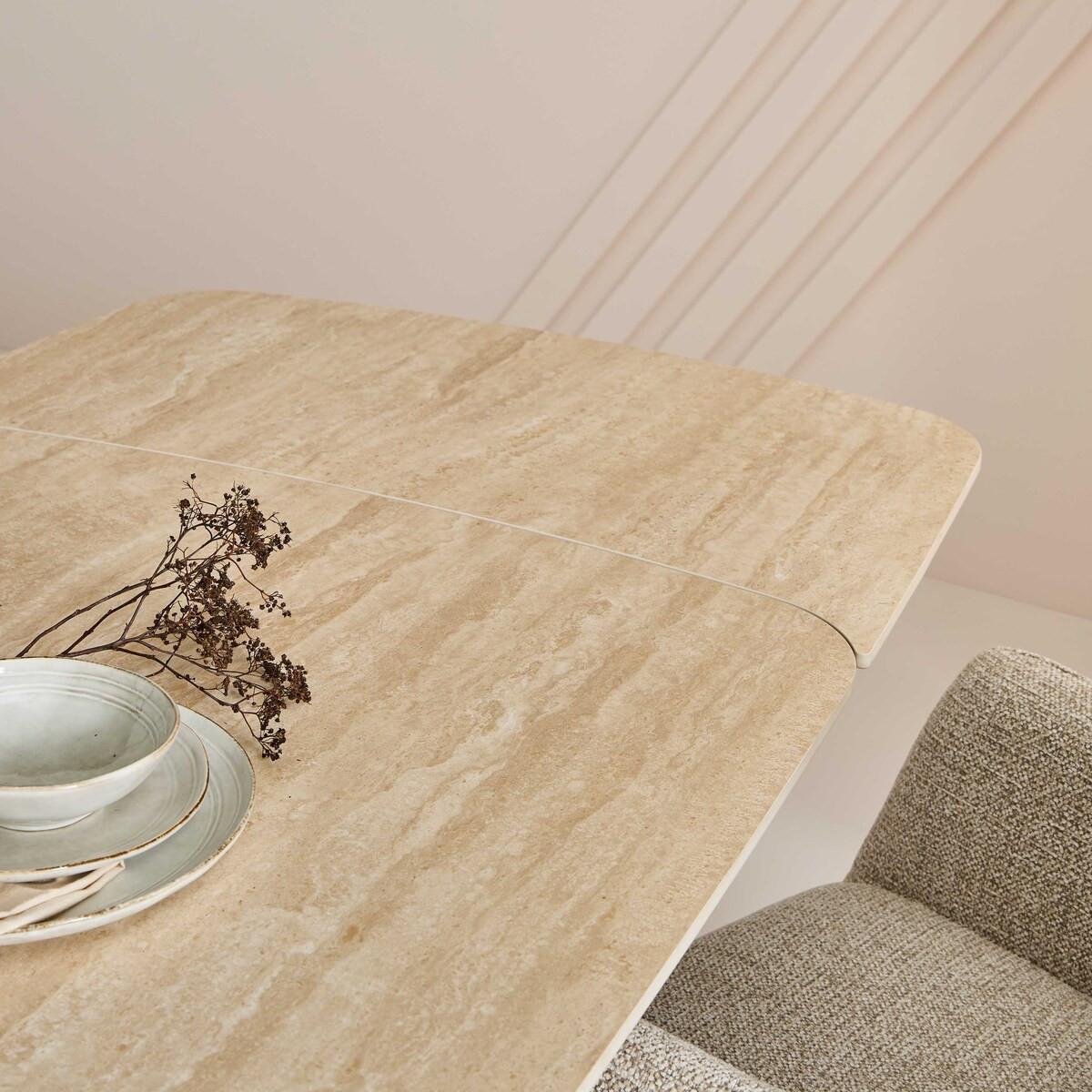 ESSTISCH mit Verlängerung - tivoli 180/90/76 cm - Creme, Naturmaterialien (97/90/76cm) - Signature