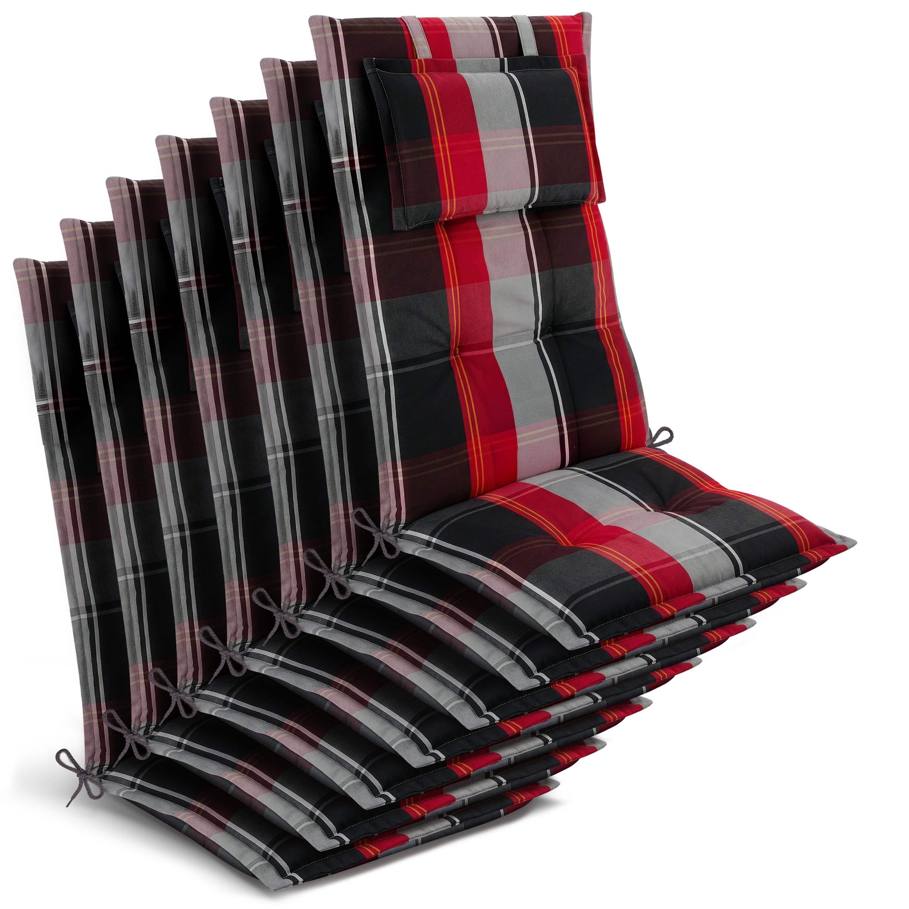 HOCHLEHNER Highlux HL 120x52x7cm Schwarz-Rot-Weiß-Kariert (7tlg) - Schwarz, Textil (52/120cm) - Beautissu 