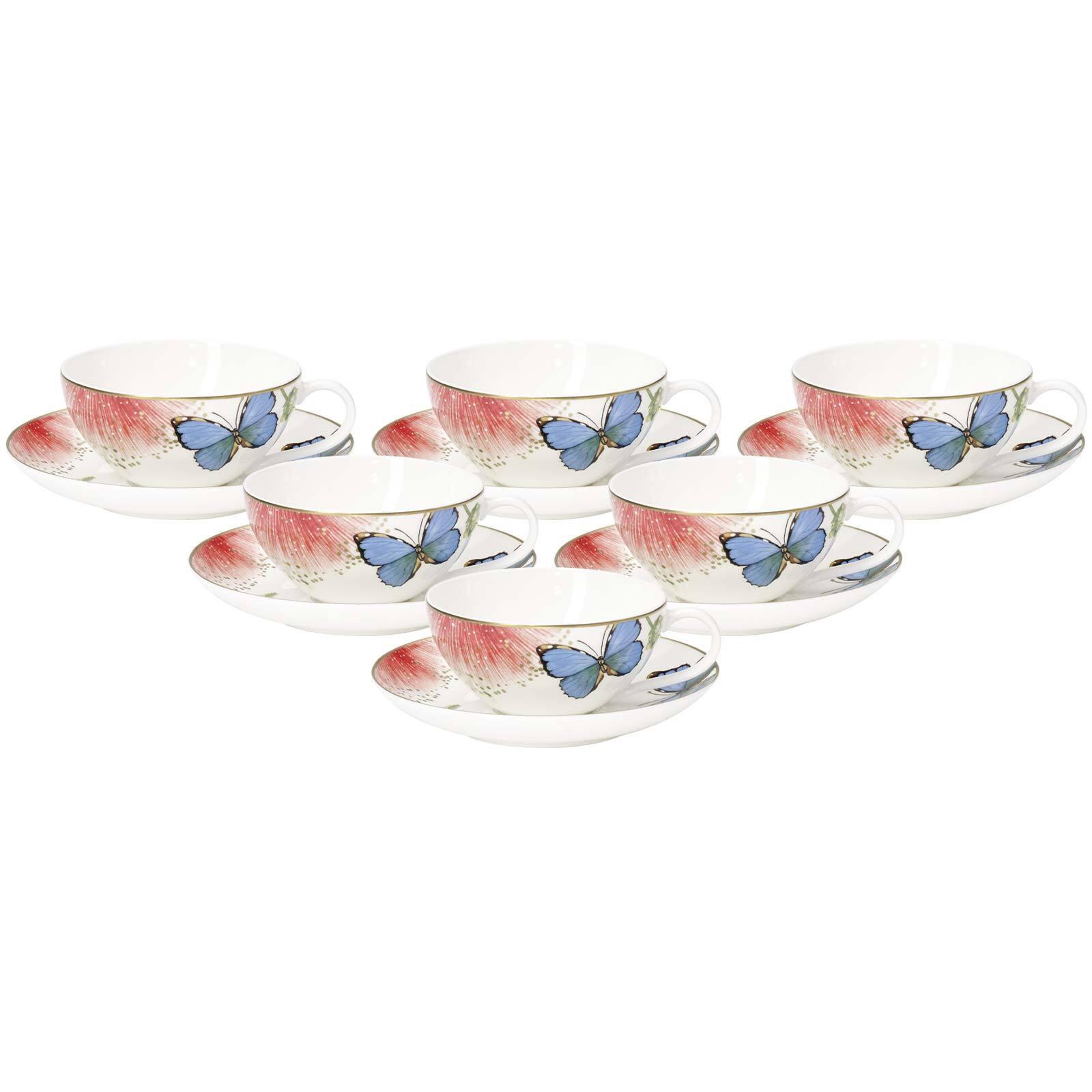 TEETASSEN MIT UNTERTASSEN Amazonia bunt 140 ml 6er Set - Multicolor, Keramik (0.14L) - Villeroy & Boch