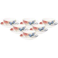 TEETASSEN MIT UNTERTASSEN Amazonia bunt 140 ml 6er Set - Multicolor, Keramik (0.14L) - Villeroy & Boch