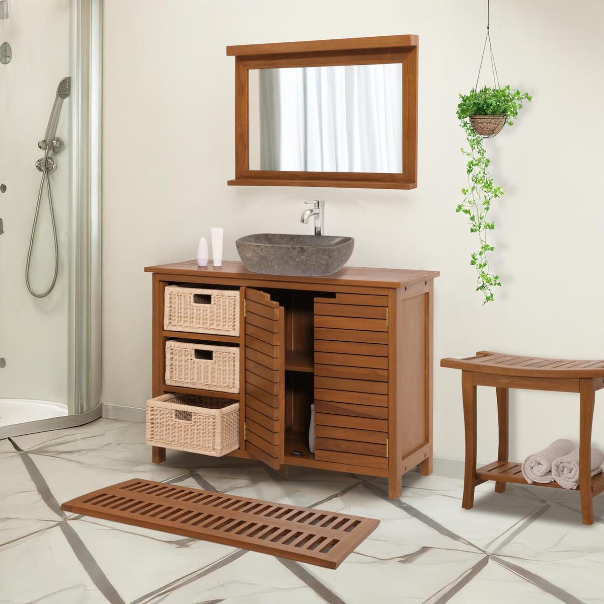 WANDSPIEGEL Braun - Braun, Holz (100/70/10cm) - MCW