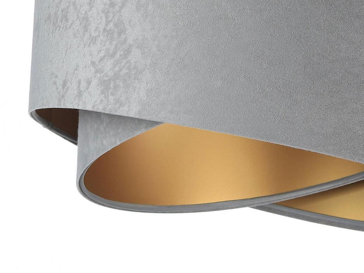 HÄNGELEUCHTE Grau 50/23 cm - Goldfarben, Kunststoff (50/1.3/23cm) - ONZENO
