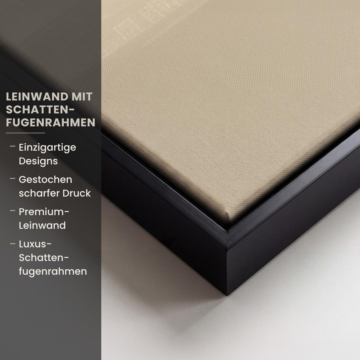 LEINWAND Bilder mit Rahmen - Abstrakt - Formen - Beige - Texturen - 90x90 - Beige, Textil (90/90cm) - MuchoWow