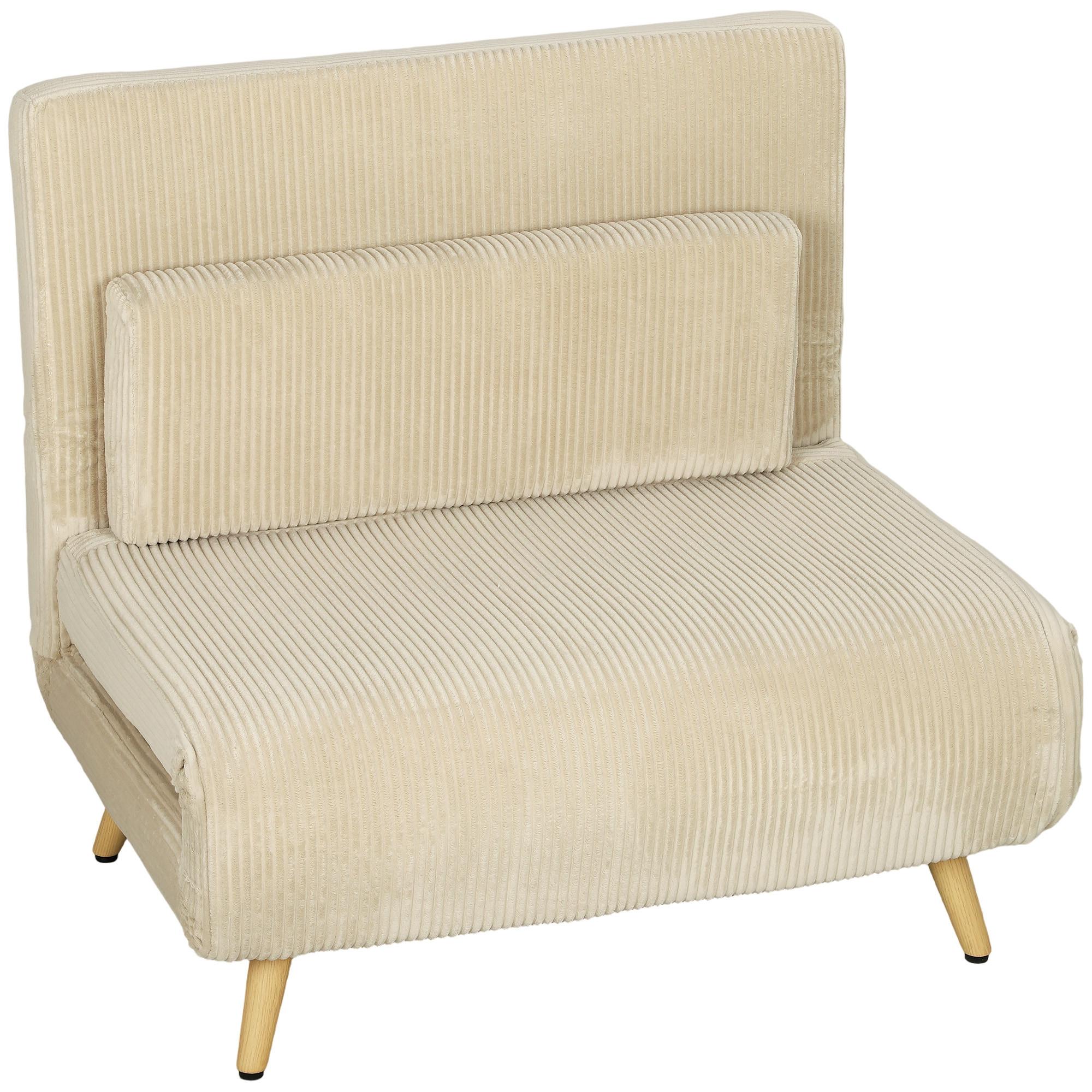 SCHLAFSESSEL Polyester Beige - Beige/Braun, Textil/Metall (75/84/90cm) - HOMCOM
