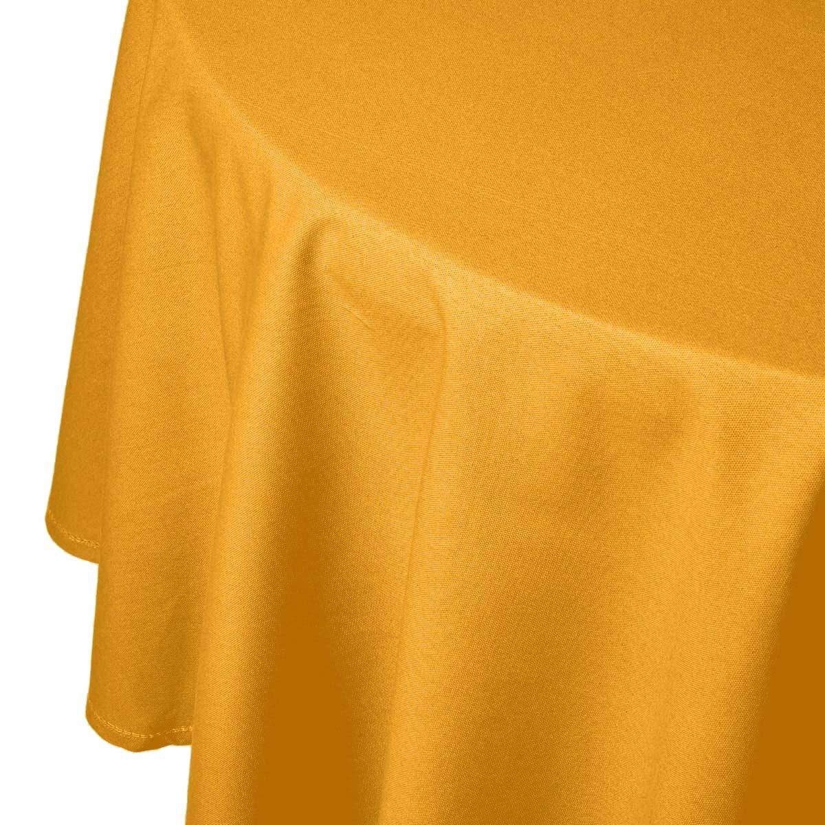 TISCHDECKE senfgelb rund 178 cm, 100% Baumwolle - Dunkelgelb, Textil (178/178cm) - Homescapes