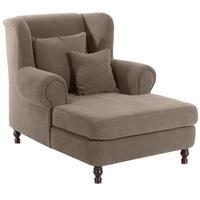 SESSEL XXL Karley Bezug Veloursstoff Buche nussbaum dunkel / sahara - Sahara, Kunststoff (103/103/149cm) - 58aufmkessel