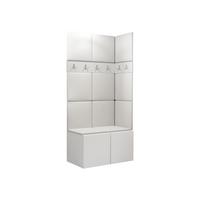GARDEROBEN-SET Orion I - Weiß, Holzwerkstoff/Kunststoff (84/186/46cm) - MIRJAN24