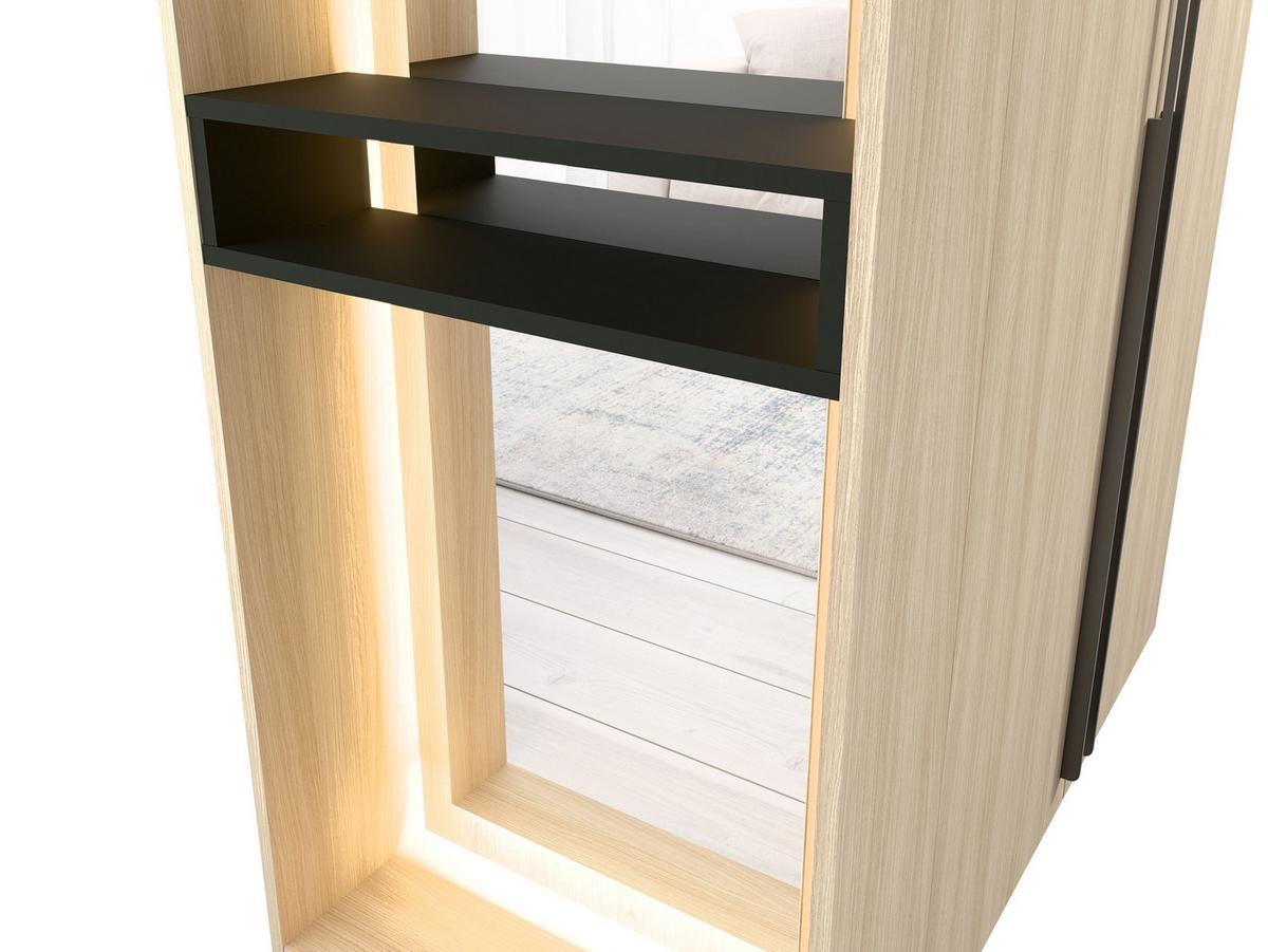 KLEIDERSCHRANK Eiche Barista 205/207,5/58,1 - Eiche Bianco, Holzwerkstoff (205/208/58cm) - RAUMHIRSCH FURNITURE