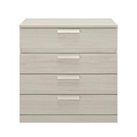KOMMODE 4 Schubladen Cyrus - Französische Herstellung - 81/45/81 cm - Eschefarben, Holzwerkstoff (45/81/45cm) - Calicosy